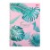 A4 notebook, 96 sheets in a cage on the crest "Tropical Leaves", covered Cardboard, OFSET block, mix