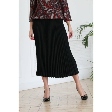 Women's skirt, size 42, black color-2