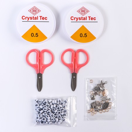 Set for creating jewelry, 48 colors, fishing line, accessories, charm-13