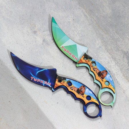 Souvenir weapons made of wood "Cerambit" 21 cm mix-3