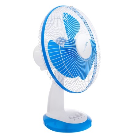 Fan Luazon LOF-03, desktop, 35 watts, 28 cm, 3 modes, plastic, white-blue-1