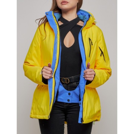 Ski suit female, size 44, yellow color-12