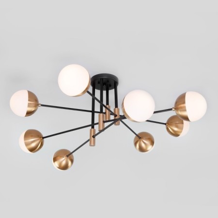 Ceiling light eurosvet nuvola 70129/8, e27, 8x60W, 1000x1000x380 mm, brass color-3