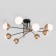 Ceiling light eurosvet nuvola 70129/8, e27, 8x60W, 1000x1000x380 mm, brass color