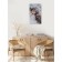 Carty clock is wall-mounted, interior "marble", 35 x 60 cm, on canvas, silent
