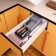 A tray for knives and cutlery Harm, the color is gray