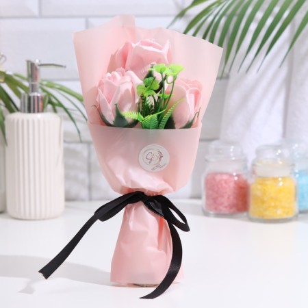 Bouquet of soap roses, nude-6