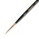 Rubloff brush red tough synthetics, round, shortened, series 1315 No. 00, short black matte handle, yellow clip