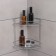 Bathroom shelf for the bathroom 2-tier slim, 18 × 25 × 25 cm, color chromium