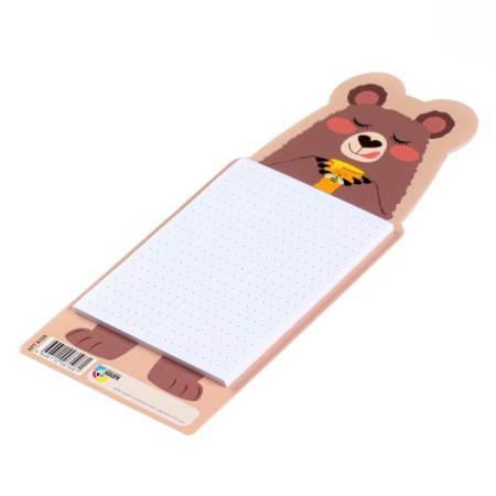 Figure notebook "Bear" on the magnet, 20x8 cm-3