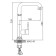 ACCOONA A4490F-3 kitchen mixer, single-leaf, high spout, brass, black