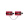 The shackles of Pecado BDSM, soft, with one strap with groves, genuine leather, red-black