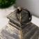 Nightlight 48119/1 "candle" batteries 3haaa black with a golden patina 8x8x18 cm Risalux