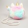 Children's fur bag "Unicorn", 16x3x13 cm