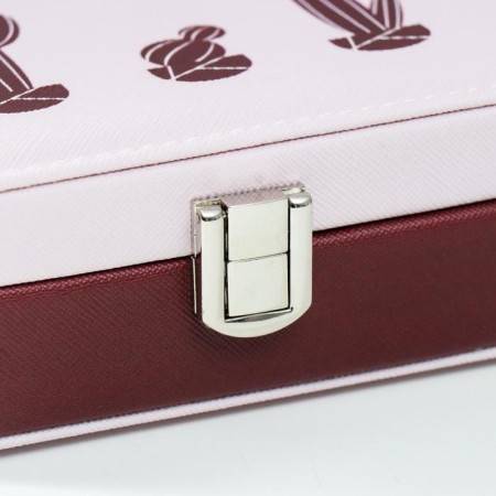 Casket to the leatherette for jewelry "Cacti" Direct pink 5x15x10 cm-3