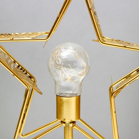 Spar "star" LED from batteries 3haa gold 22x11x28 cm Risalux-5