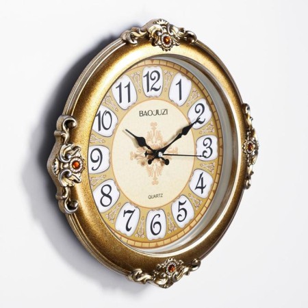 Wall clock, series: interior, "luxury", smooth move, d-38.5 cm, dial 27.5 cm-1