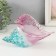 Souvenir glass "Pink-blue sink" under the Muranian glass 23x13.5x8 cm