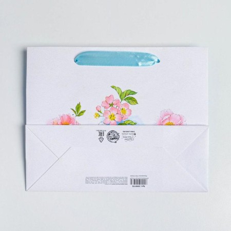 Gift package laminated, packaging, “with wishes...” 22 x 17.5 x 8 cm-4