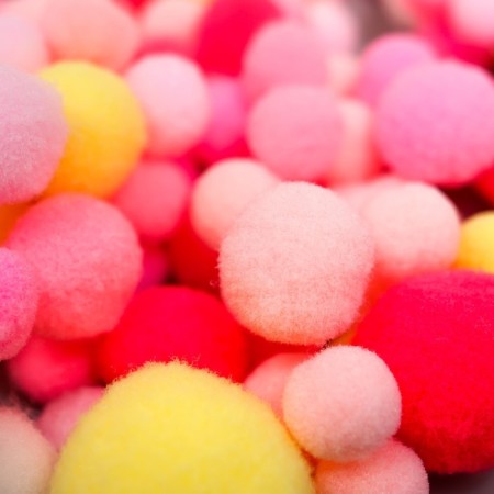 Decor for creativity "Pomponchiki. Pink cloud" d = 1-3 cm set 135 pcs-1