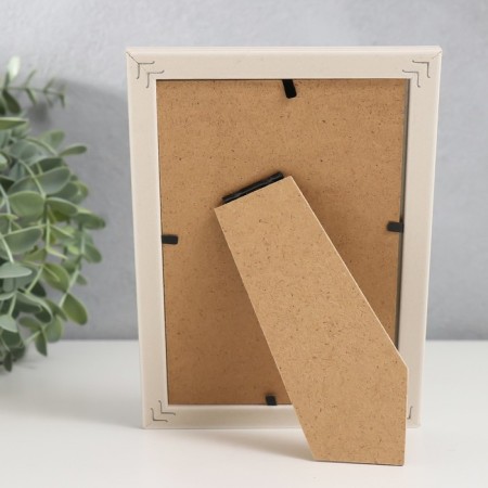 Photo frame plastic 10x15 cm "Elegy Cream" Silver internal stroke 17.2x12.2 cm-3