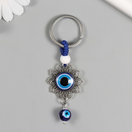 Keychain from the evil eye metal "Flower" 3.5x5 cm
