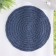 Serving napkins, D 35 cm, blue, jute