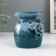 Aroma lamp ceramics "Field flower" white-blue 7.5x7.5x9.3 cm