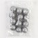 Figure for crafts and decor "Ball", set of 12 pcs., Size 1 pc. - 4 cm, silver color