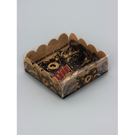 Cookie box, confectionery packaging, "fulfillment of desires", 9 x 9 x 3 cm