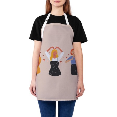 Apron kitchen with a photocrint “Recognition of love”, adjustable, size OS