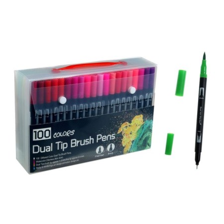 A set of professional markers, 100 pieces/100 colors, bilateral