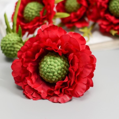 Artificial flowers "terry hibiscus" 82 cm, red-1