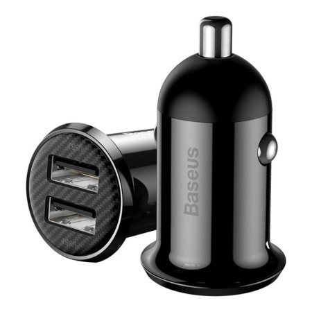 Automobile charger Baseus Grain Pro, 2USB, 4.8 A, black-1