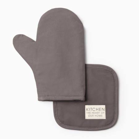 Kitchen Ethel kitchen, gray color, mittens-output 18x29 cm, rushing 19x19 cm