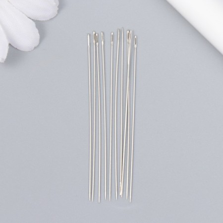 Needles metal for beads in a glass flask thin set 10 pcs Ø 0.45x55 mm 1.2x1.2x7 cm-1