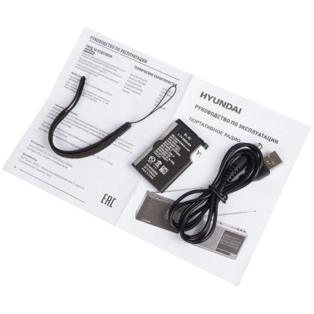 Portable Hyundai H-PSR140 Black USB Microsd radio receiver-7