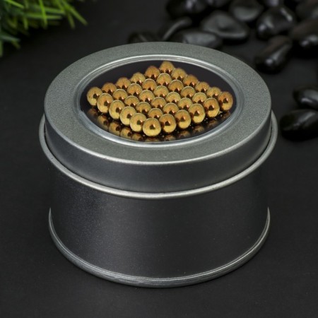 Antistress Magnet "Neokub" 216 balls d = 0.5 cm (gold)