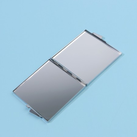 Folding mirror, 6 × 6 cm, silver color-3