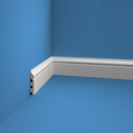 Skirting shock -resistant white 80x13x2000mm
