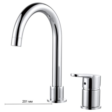 D&K rhein Marx DA1394101 sink mixer, single -leaf, chrome