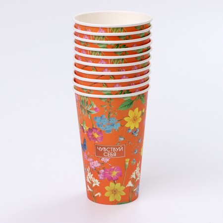 A one -time paper cup for coffee "Feel", 400 ml-2