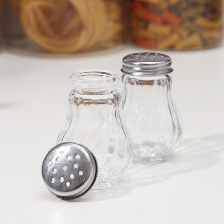Set for glass spices on the stand “Shy cook”, 3 items: Solonka 60 ml, Listen 60 ml, stand-3