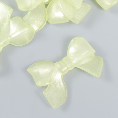 Decor for creativity Plastic "Bow Bow" glows in the dark 0.8x2.4x3.4 cm