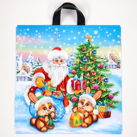Package "in the forest", plastic with a loop pen, 44x44 cm, 70 μm