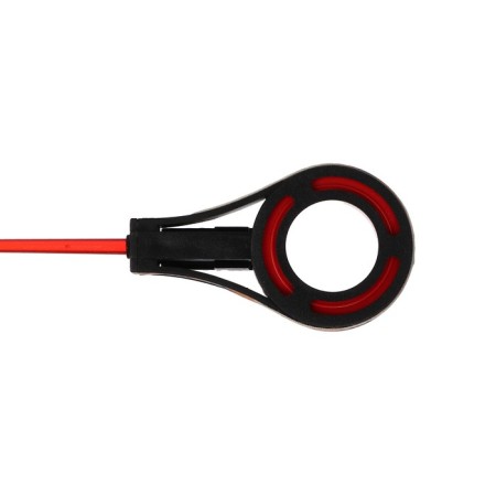 Fishing rod winter balalaika with a guard, black red color, HFB-37-3