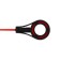 Fishing rod winter balalaika with a guard, black red color, HFB-37