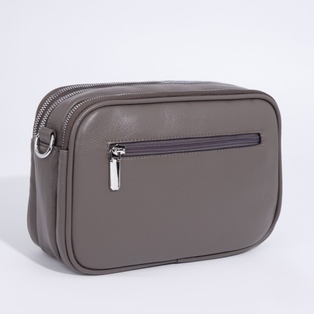 Bag Cross-Bodi with a zipper, khaki color-1