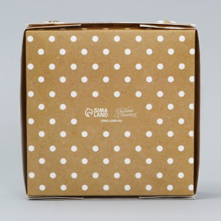 Box for sweets, confectionery packaging, 4 cells, "craft", 10.5 x 10.5 x 3.5 cm-3