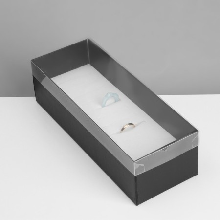 Standing for jewelry "Casket" 13 seats, 24.5 × 9 × 7 cm, black color-3